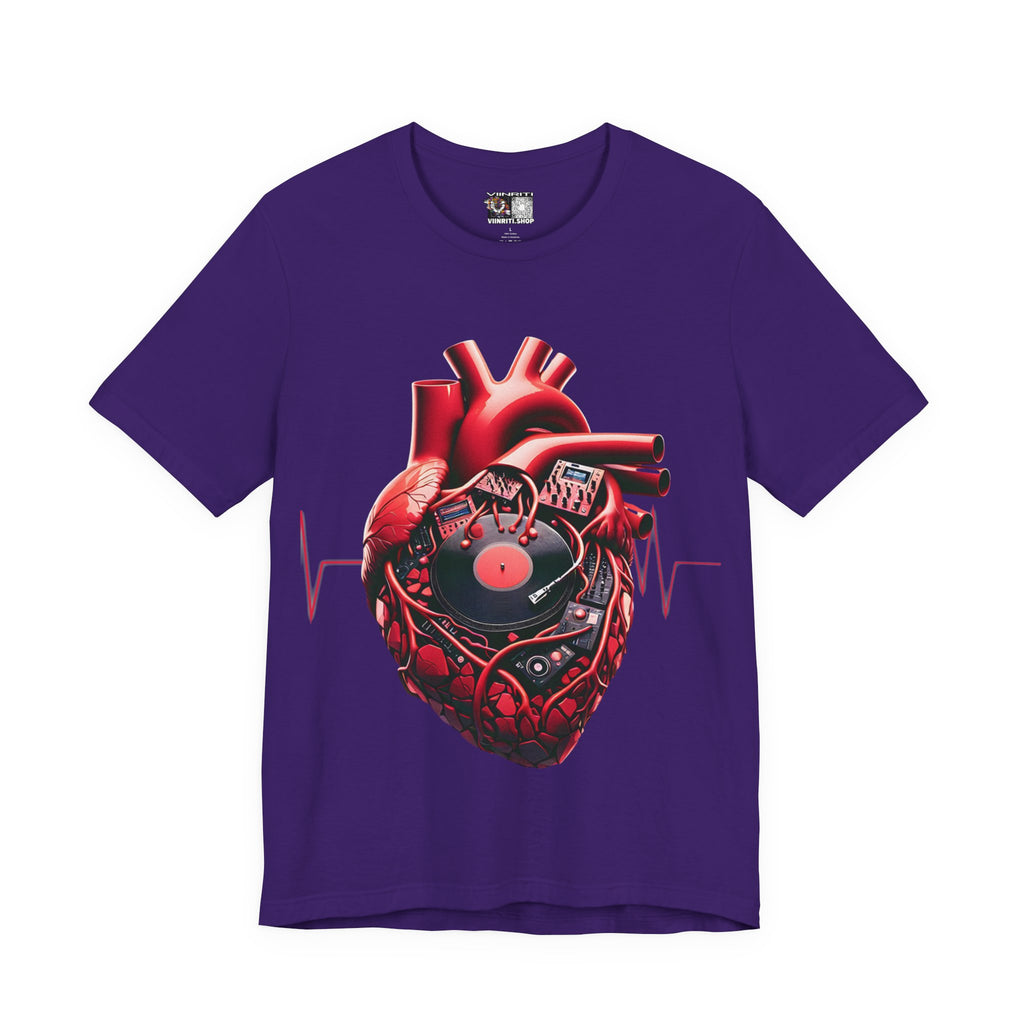 Heart Beat Vinyl Tee — Anatomical Heart Record T-Shirt