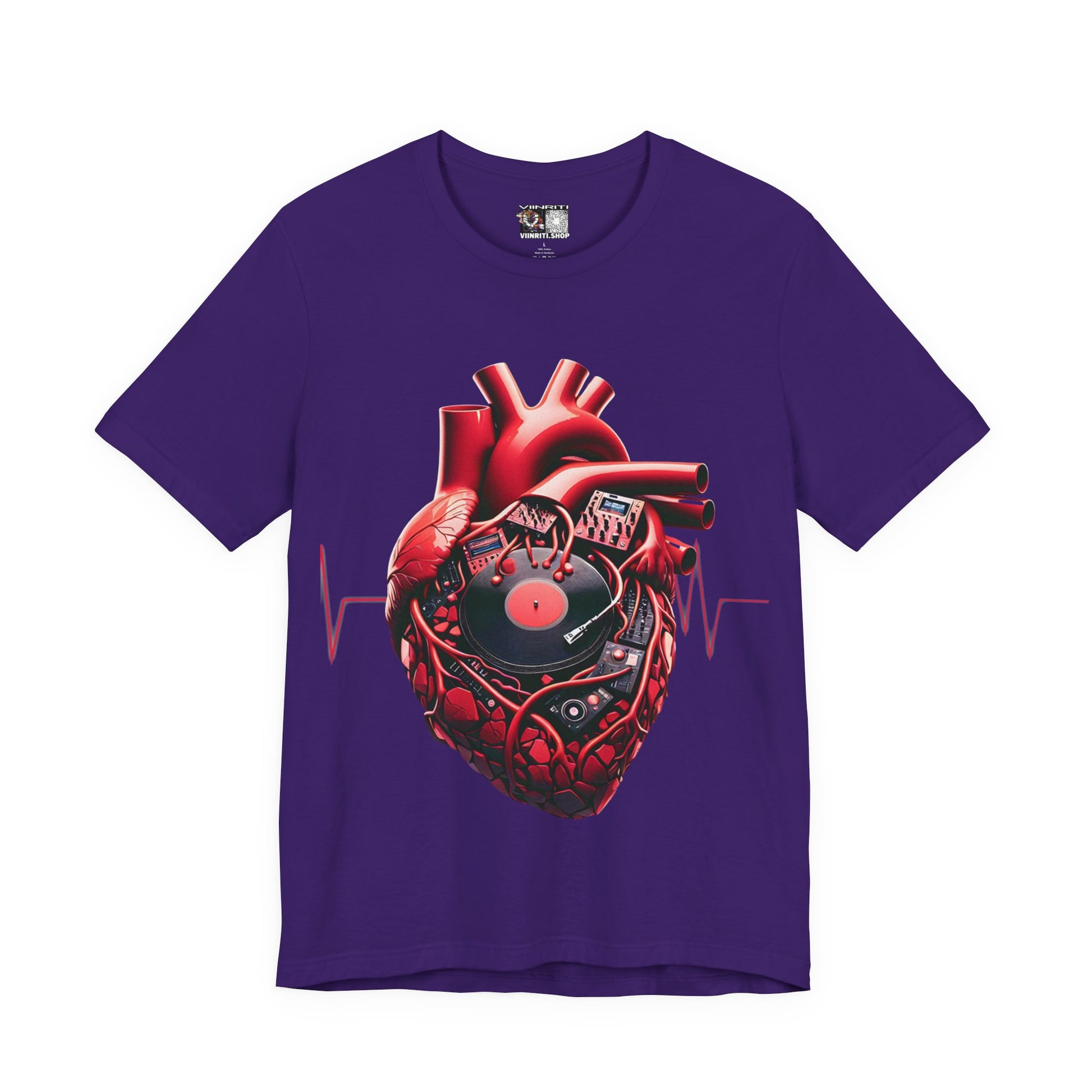 Heart Beat Vinyl Tee — Anatomical Heart Record T-Shirt