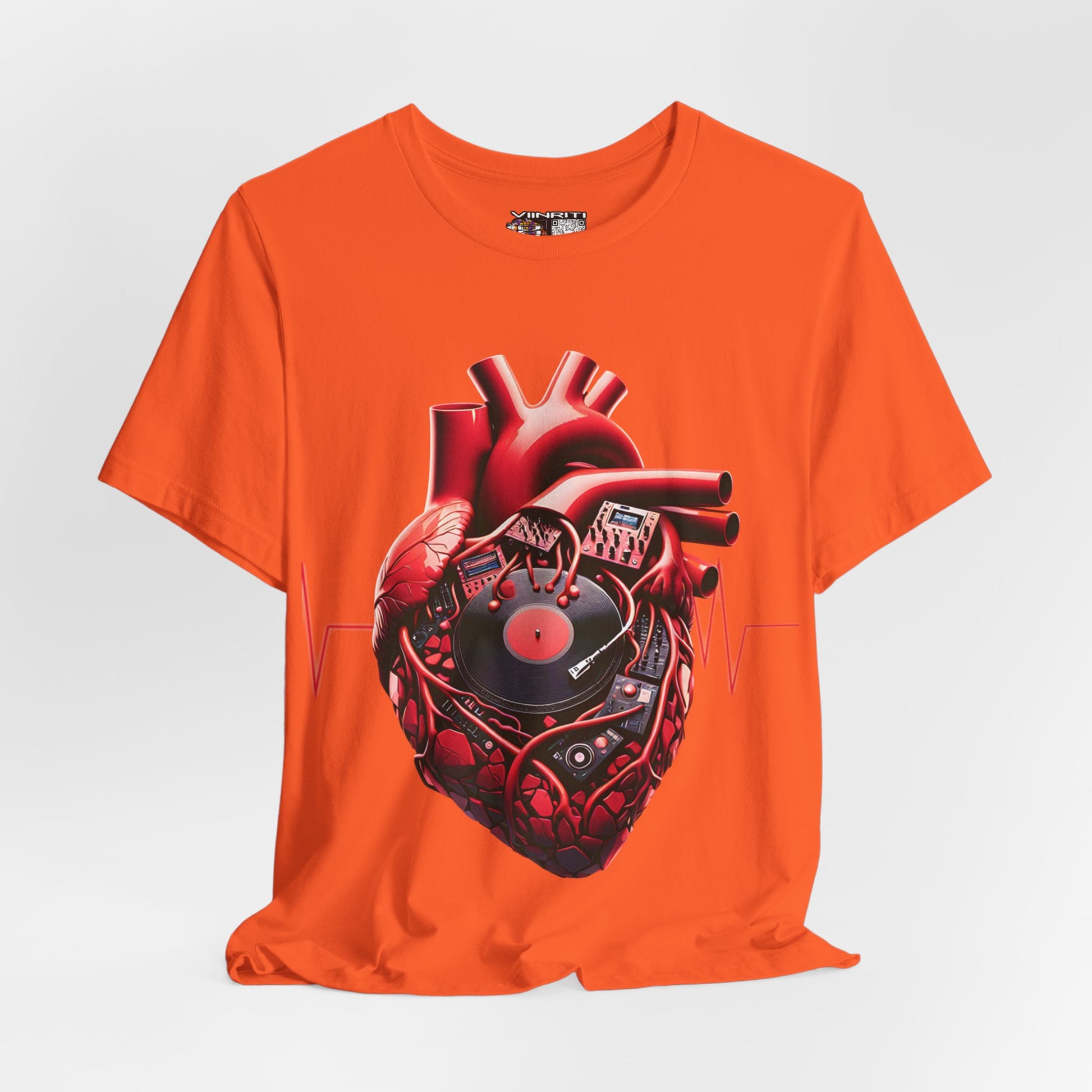 Heart Beat Vinyl Tee — Anatomical Heart Record T-Shirt