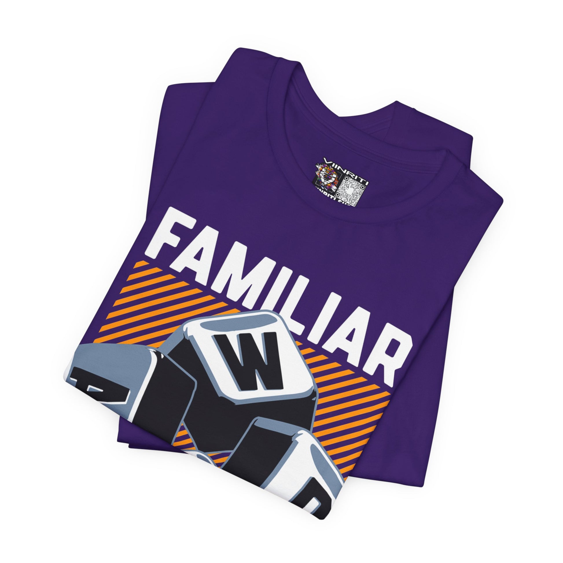 ""Gamer WASD Keys T‑Shirt — "Familiar to Gamers" Retro Keycap Tee