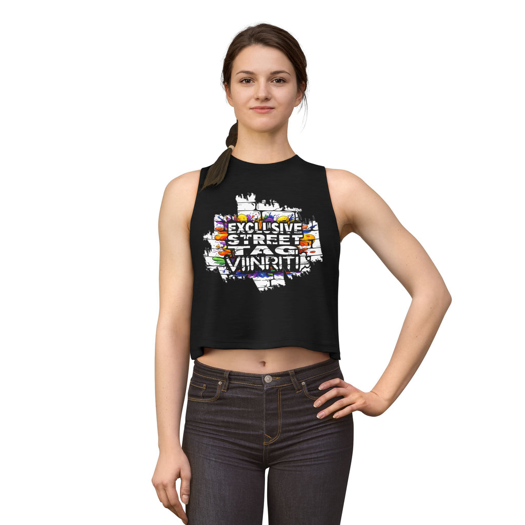 """" Viinriti Graffiti Brick 'Exclusive Street Tag' Women's Crop Top