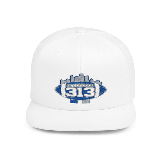 313 football Flat Bill Snapback