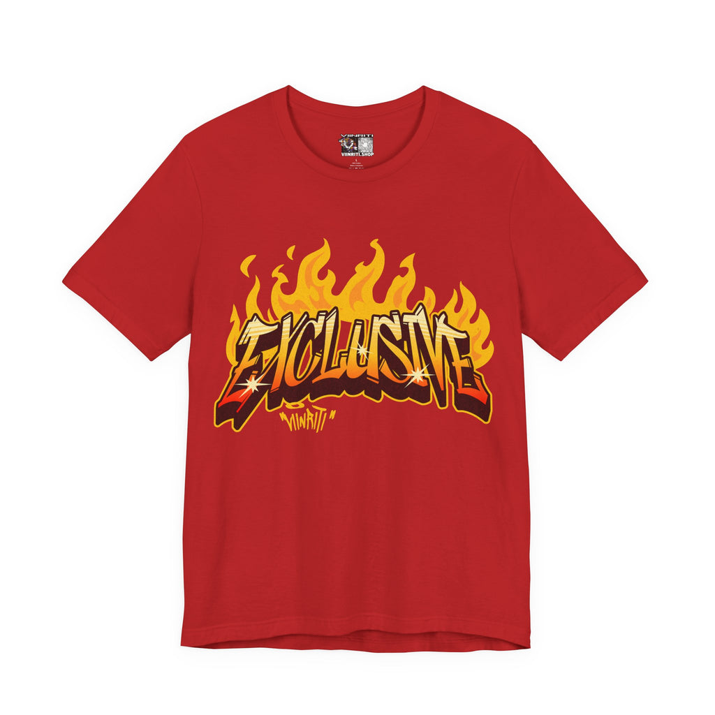 VIINRITI- 'Exclusive' Flame Graphic Streetwear T‑Shirt