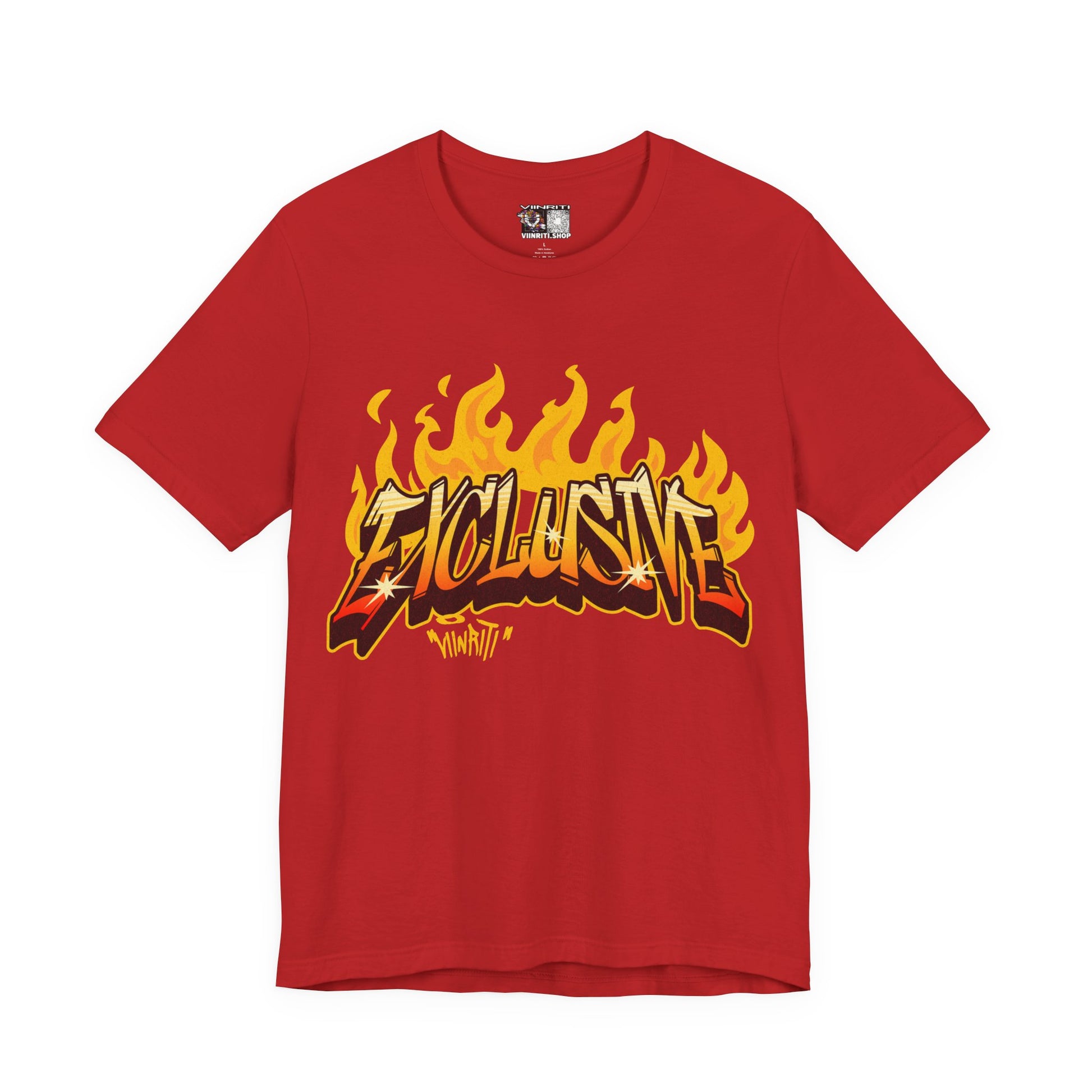 VIINRITI- 'Exclusive' Flame Graphic Streetwear T‑Shirt