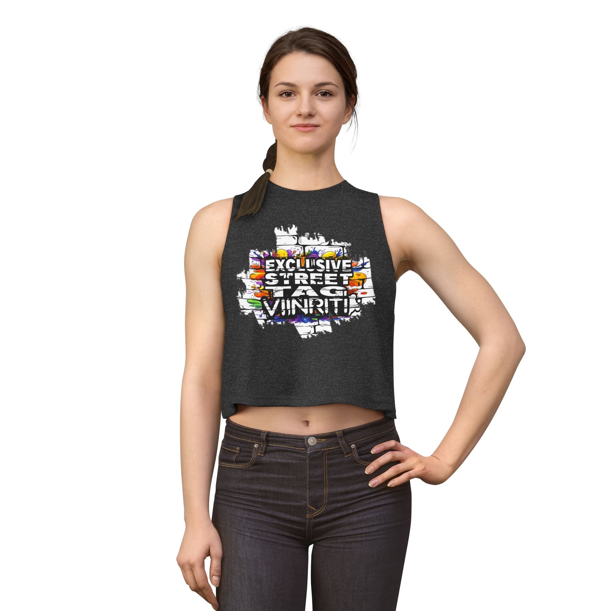 """" Viinriti Graffiti Brick 'Exclusive Street Tag' Women's Crop Top