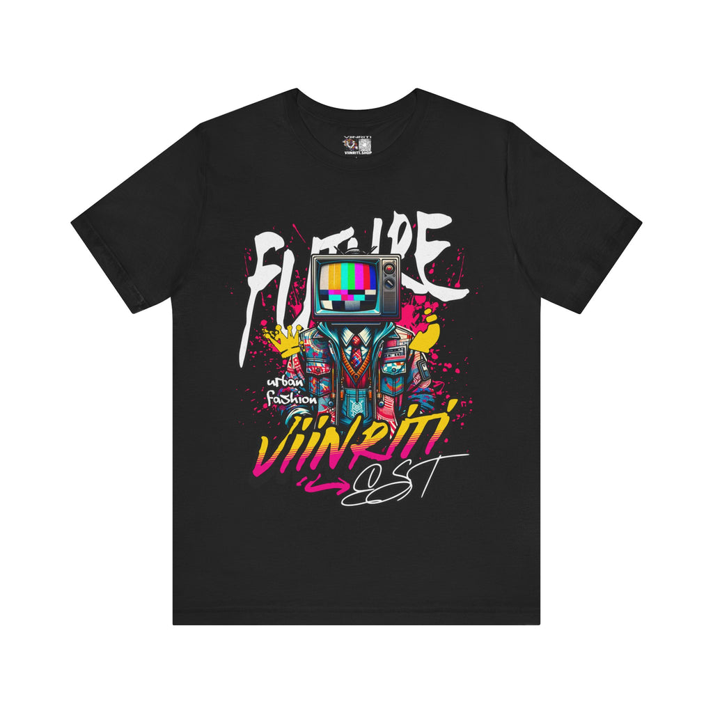 """"" VIINRITI  EXCLUSIVE Retro TV Robot Graphic Tee — "Vibe In Reset" Streetwear T-Shirt