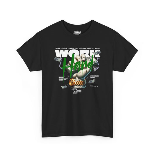 "Work Hard Streetwear Graphic Tee, Unisex Cotton T-shirt, Casual Wear, Gift for Him/Her, Music Inspired Apparel