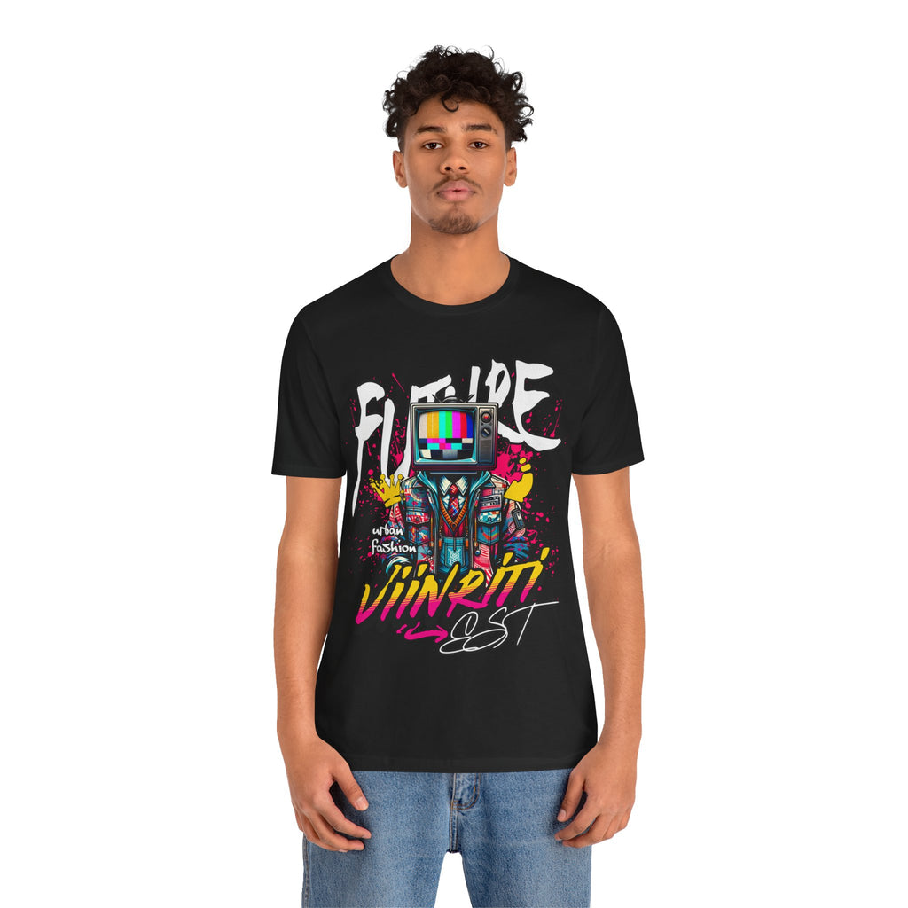 """"" VIINRITI  EXCLUSIVE Retro TV Robot Graphic Tee — "Vibe In Reset" Streetwear T-Shirt