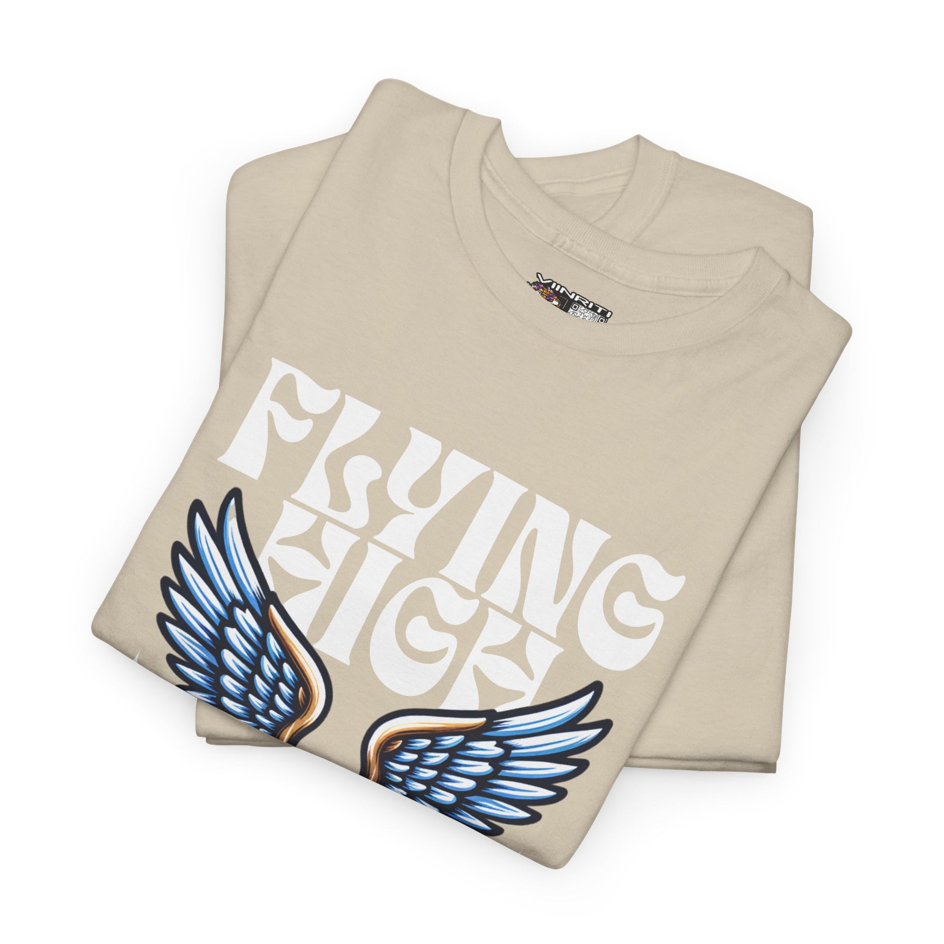 ""Flying High Knowledge T-Shirt — Vintage Winged Book Graphic Tee