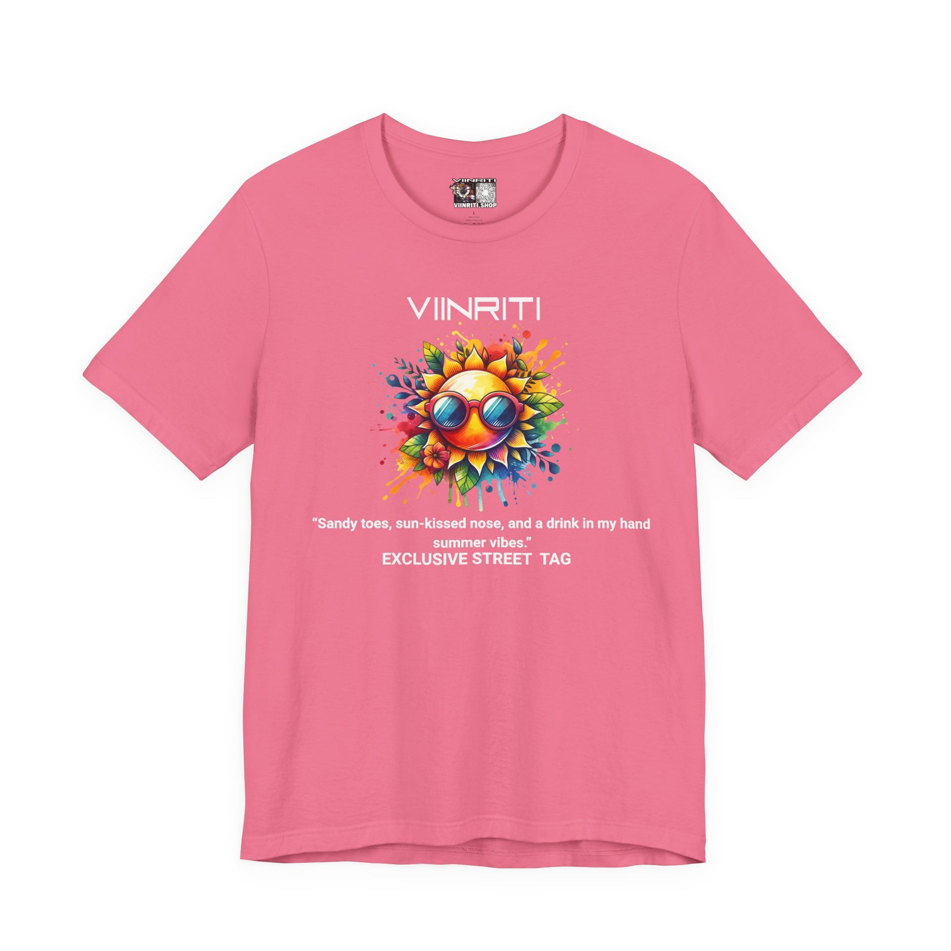 Summer Vibes Sunflower Tee - Colorful Sunglasses Graphic T-Shirt