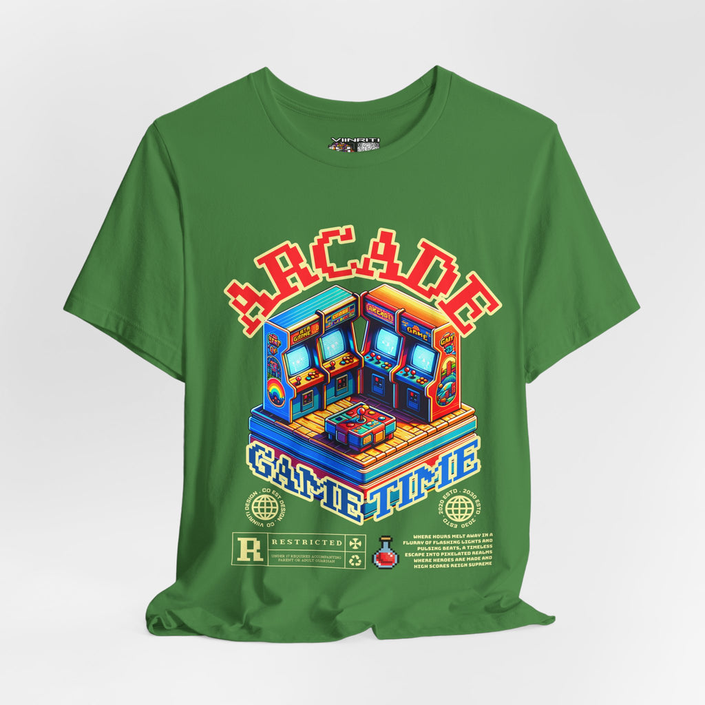 Arcade Game Time Tee — Retro Pixel Arcade Gaming T-Shirt