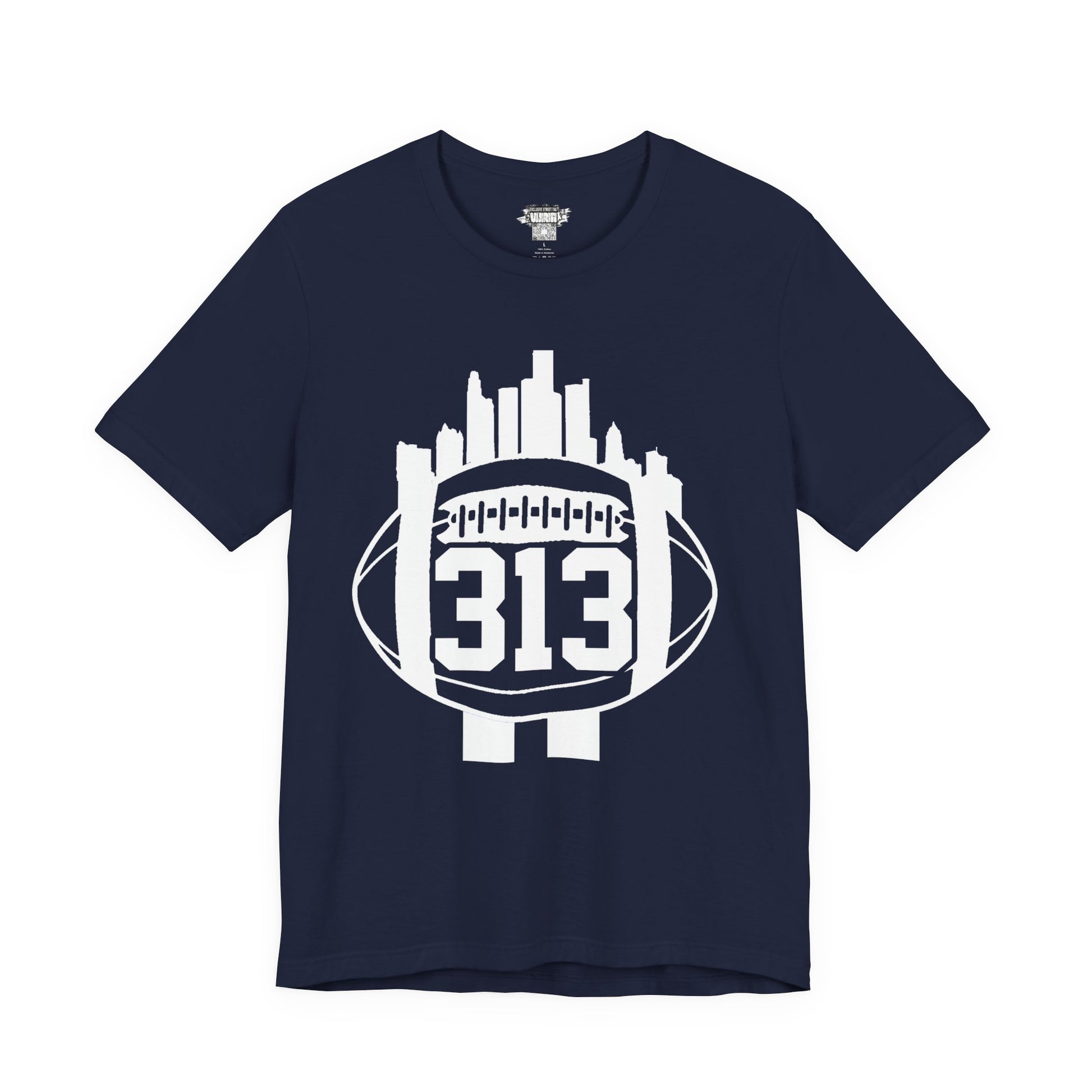 Detroit 313 Football Skyline T-Shirt