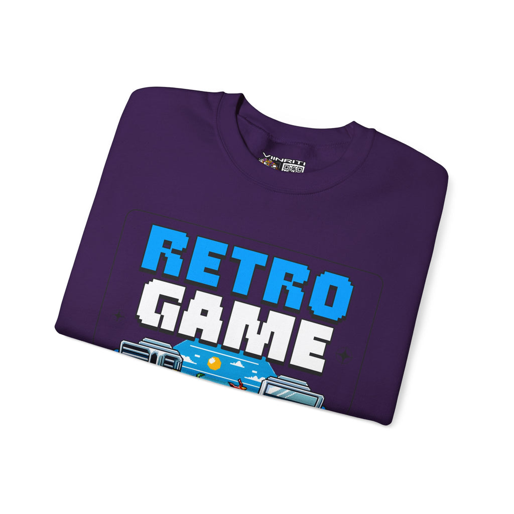 Retro Game Sweatshirt — Vintage 8-Bit Arcade Graphic Crewneck