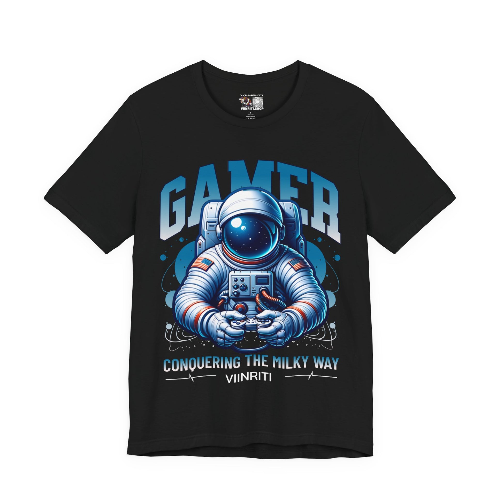 Astronaut Gamer T‑Shirt — 'GAMER' Space Controller Tee