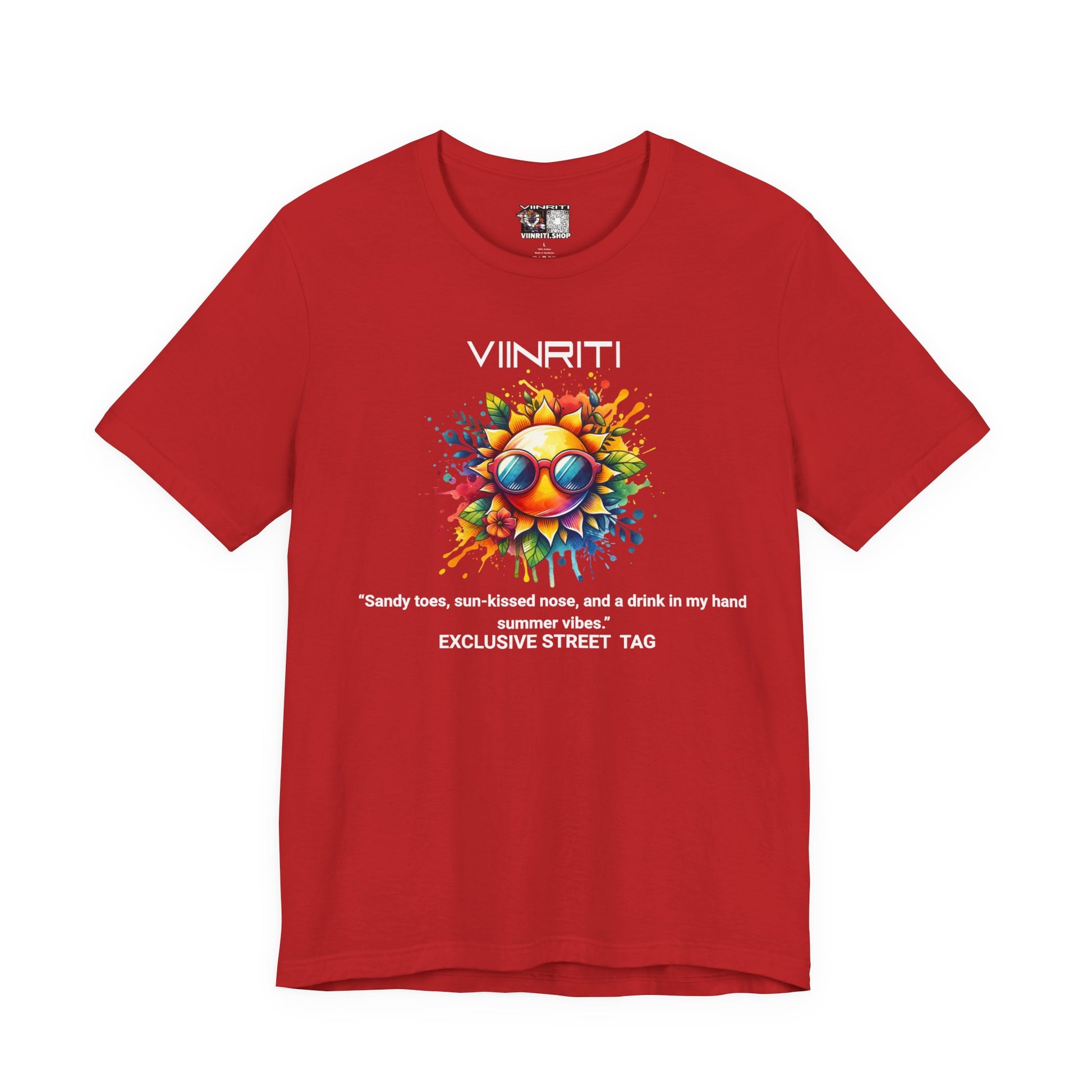 Summer Vibes Sunflower Tee - Colorful Sunglasses Graphic T-Shirt