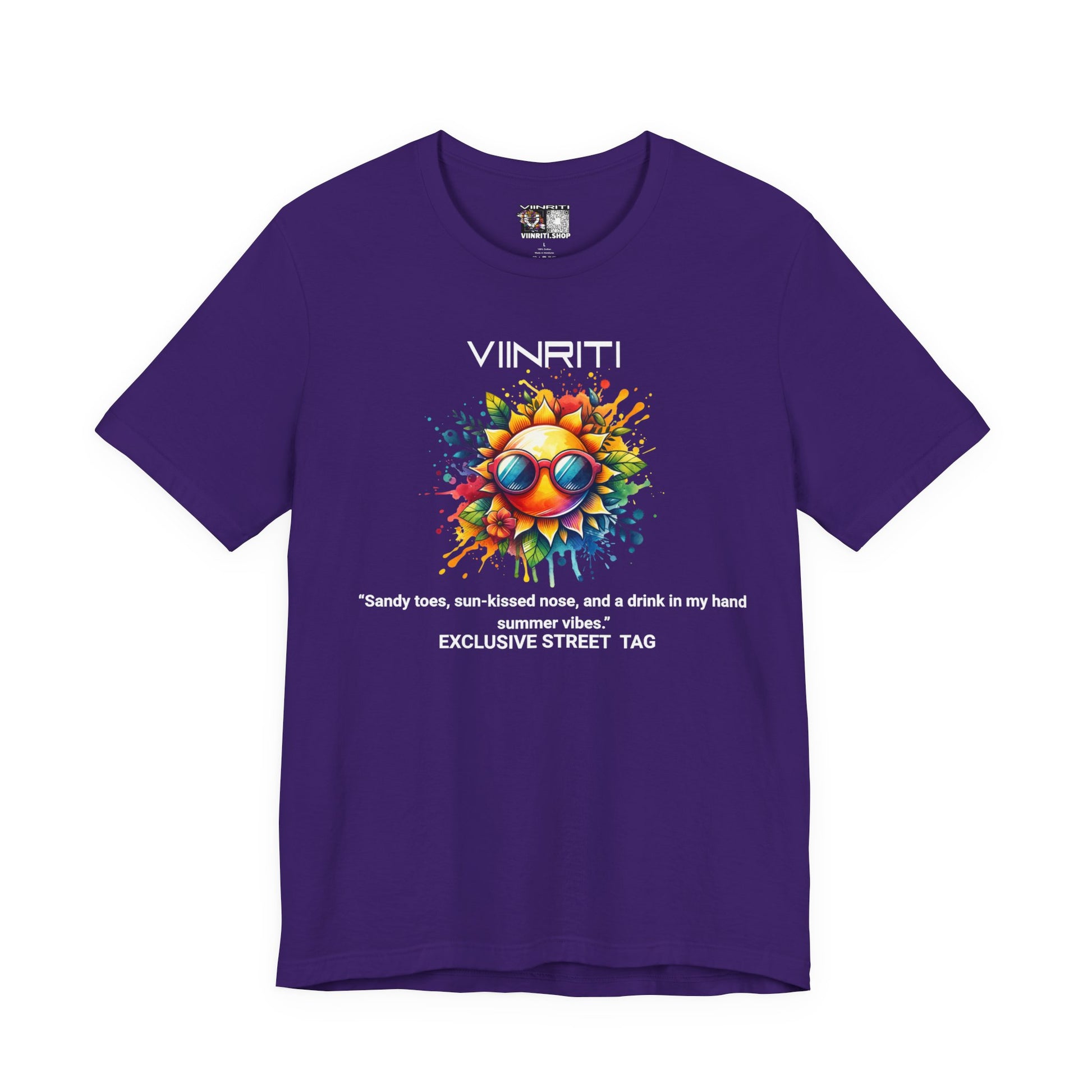 Summer Vibes Sunflower Tee - Colorful Sunglasses Graphic T-Shirt