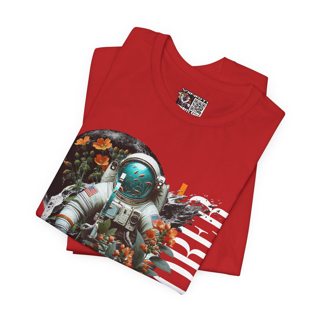 Astronaut Floral Tee — Space Explorer Graphic T-Shirt