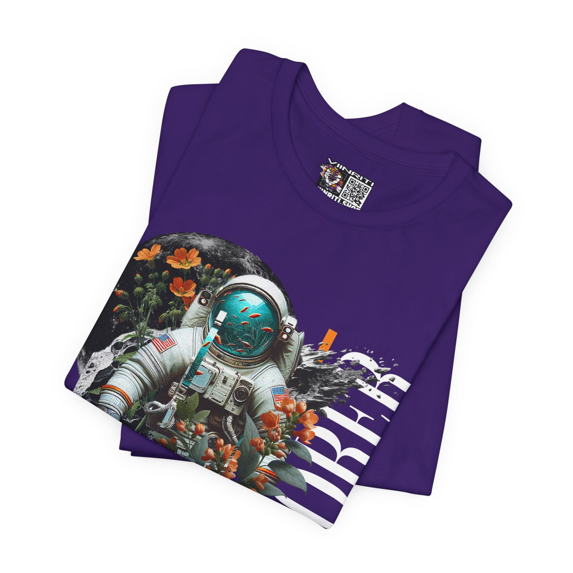 Astronaut Floral Tee — Space Explorer Graphic T-Shirt
