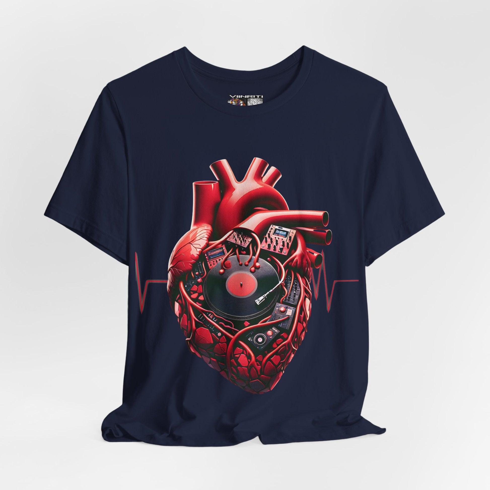 Heart Beat Vinyl Tee — Anatomical Heart Record T-Shirt