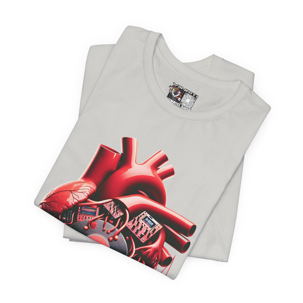 Heart Beat Vinyl Tee — Anatomical Heart Record T-Shirt