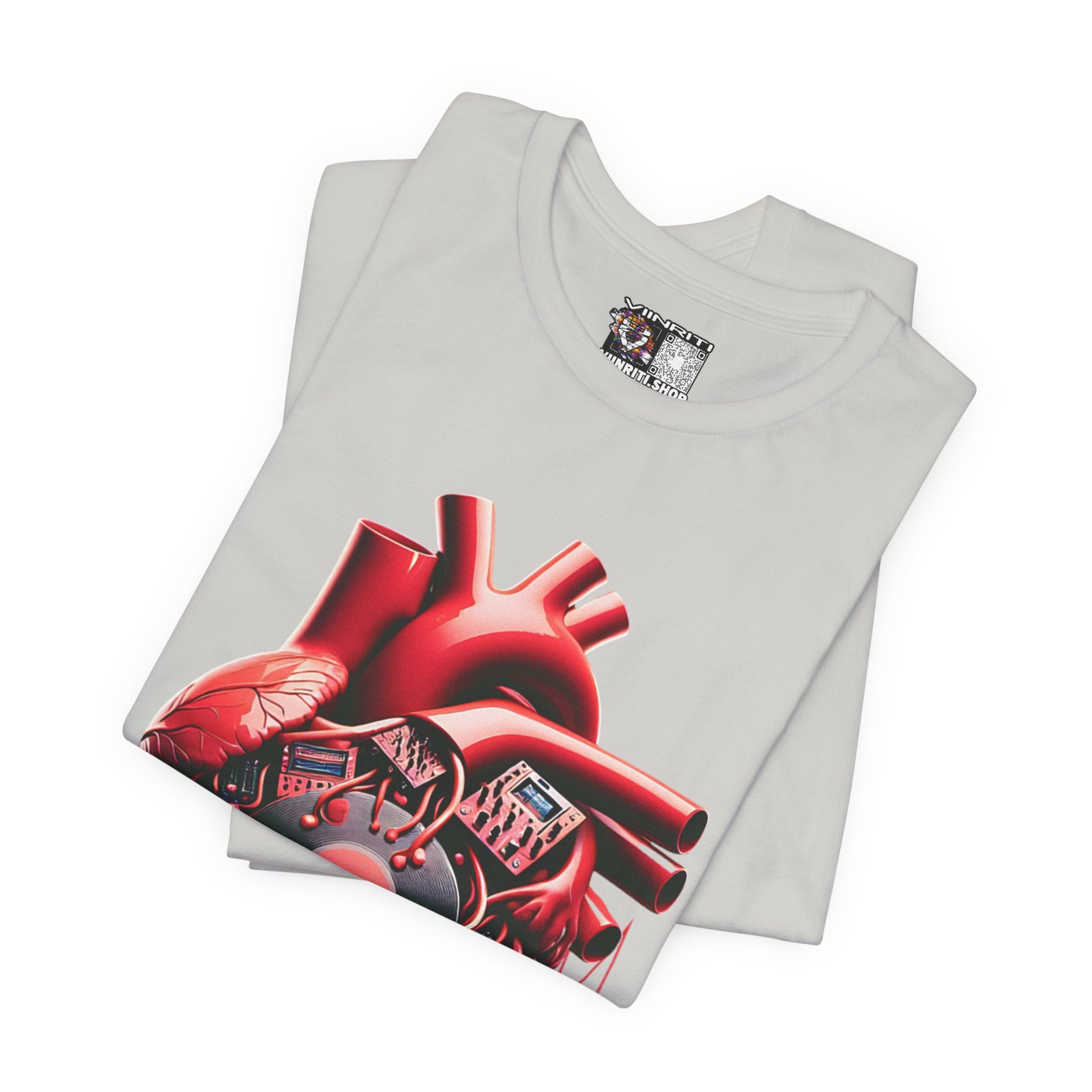 Heart Beat Vinyl Tee — Anatomical Heart Record T-Shirt