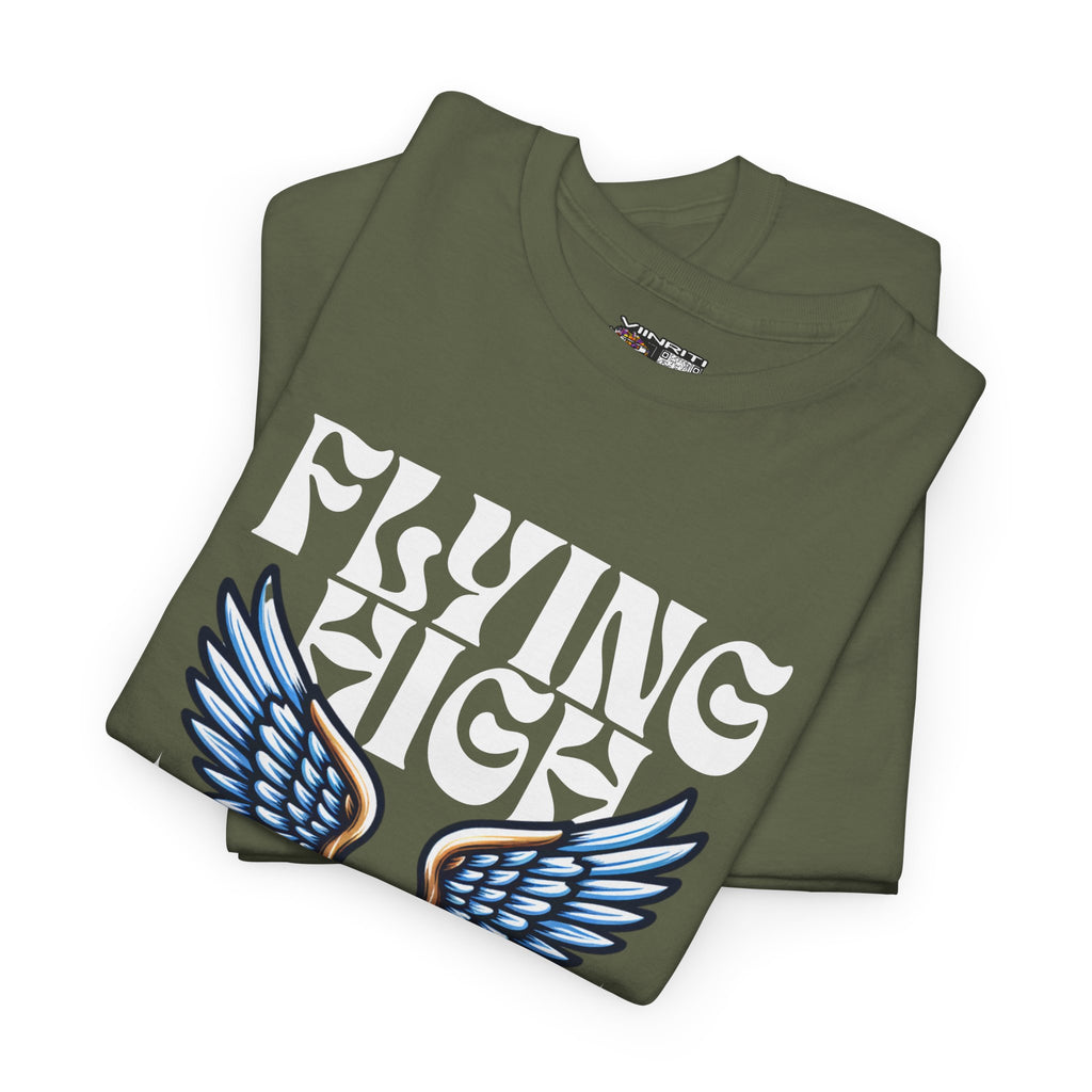 ""Flying High Knowledge T-Shirt — Vintage Winged Book Graphic Tee