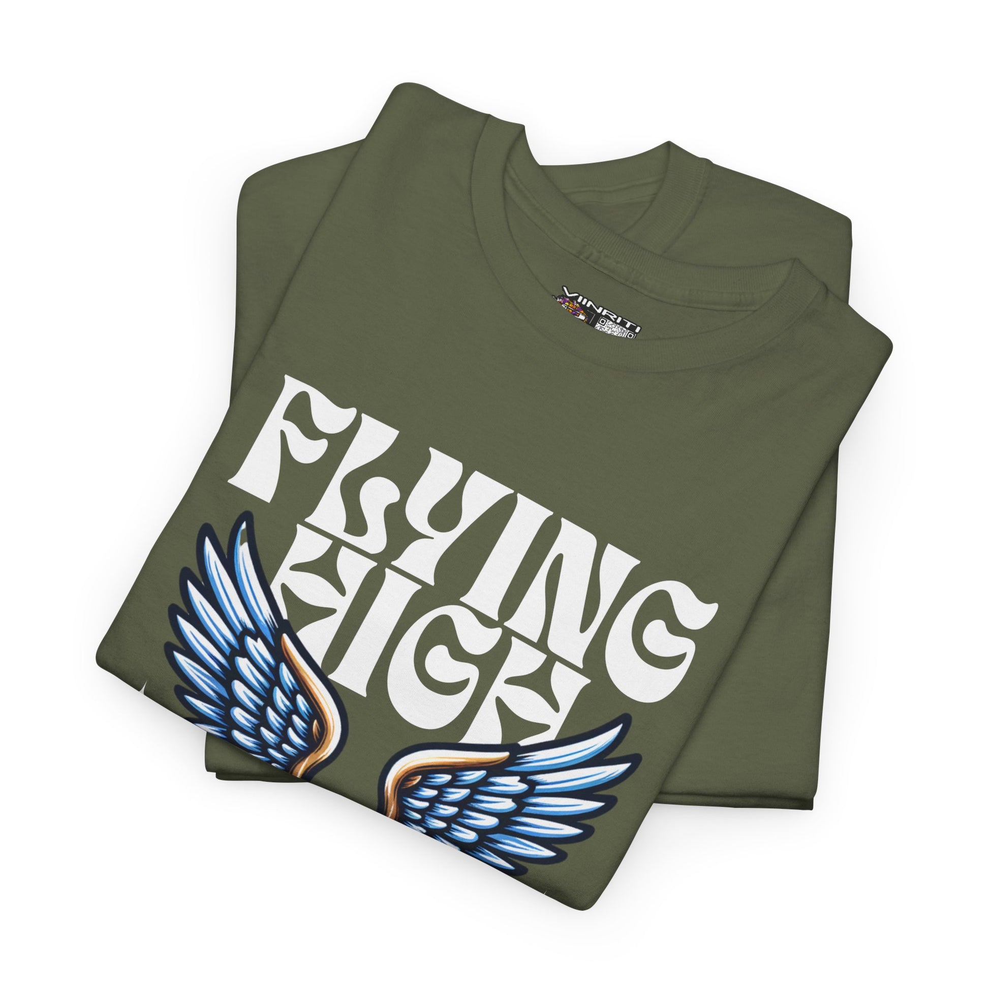 ""Flying High Knowledge T-Shirt — Vintage Winged Book Graphic Tee