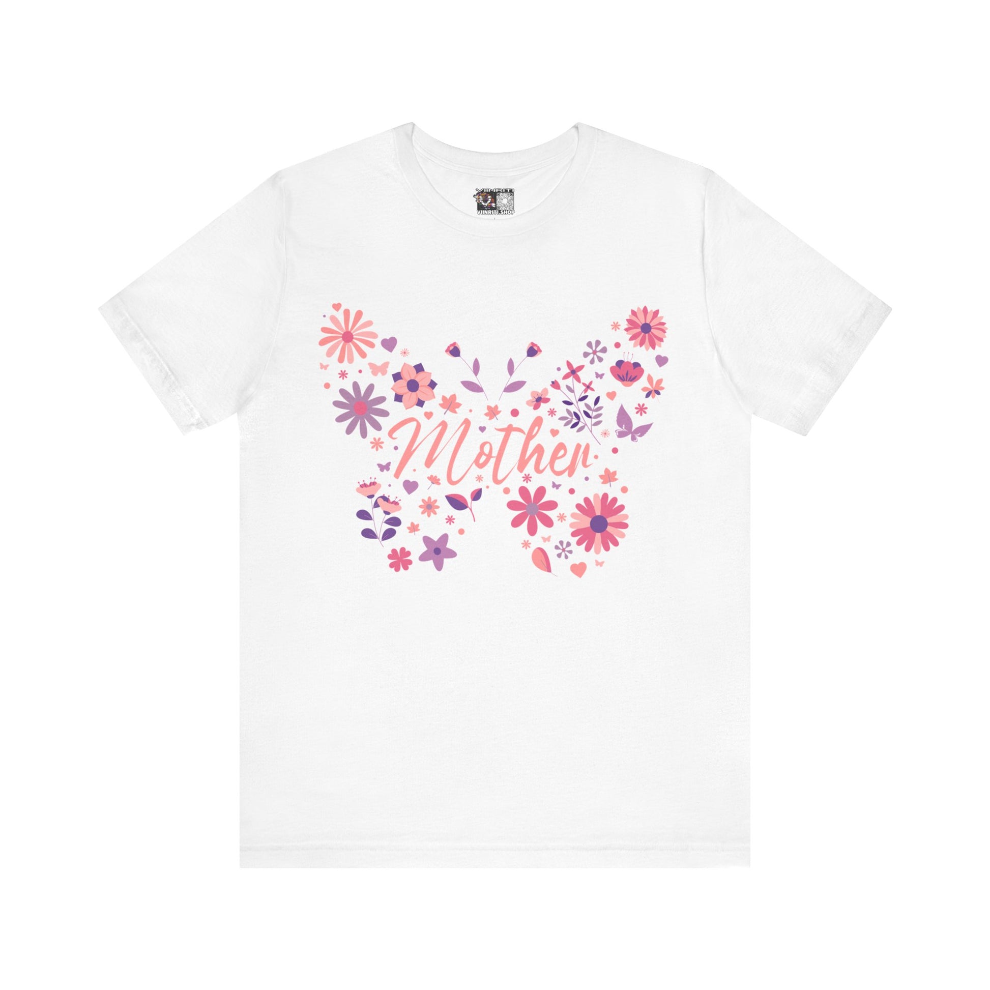 Butterfly Mother T-Shirt,Tee for Mom, Floral Gift, Birthday Present, Mother's Day Apparel, Cute Butterfly Design