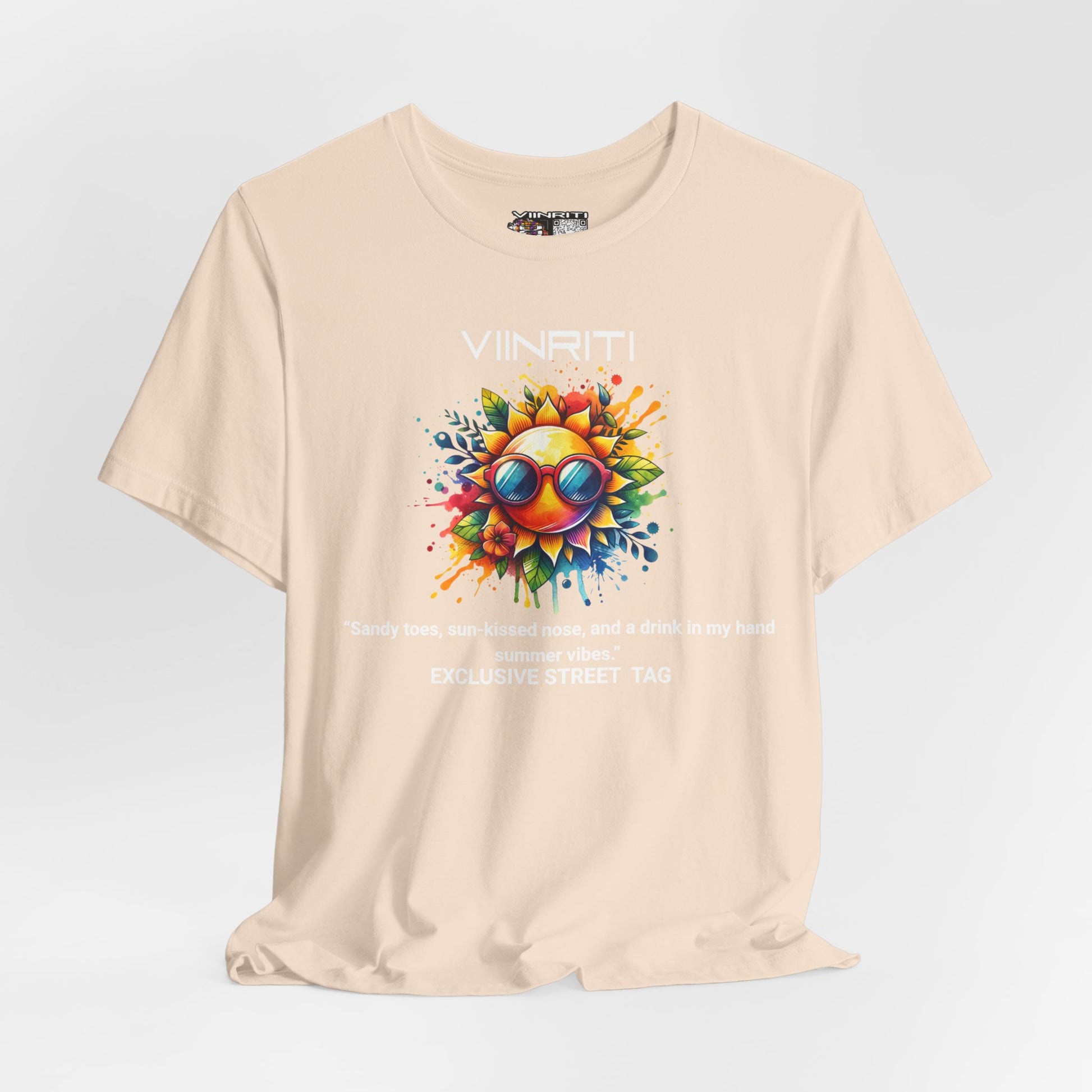 Summer Vibes Sunflower Tee - Colorful Sunglasses Graphic T-Shirt