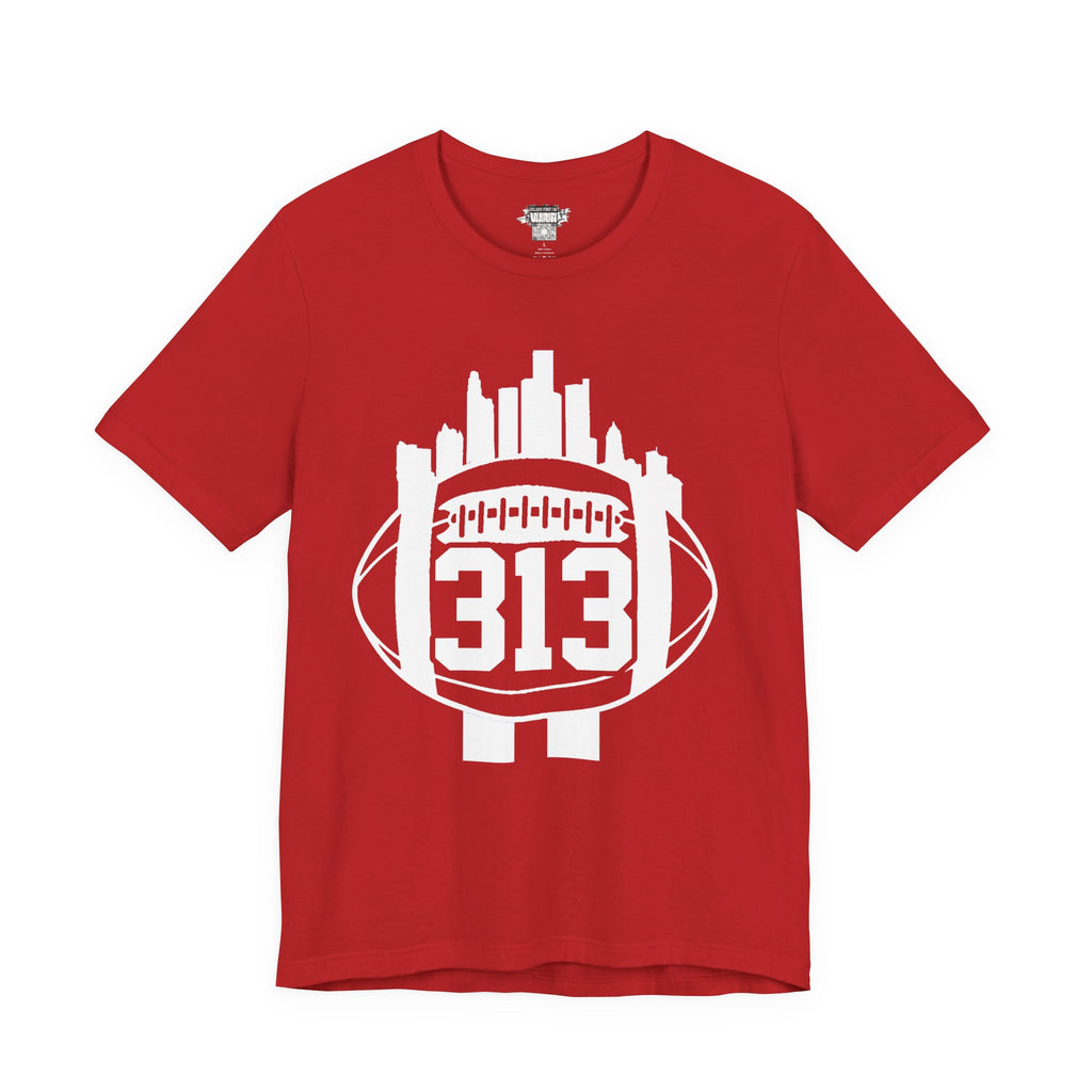 Detroit 313 Football Skyline T-Shirt