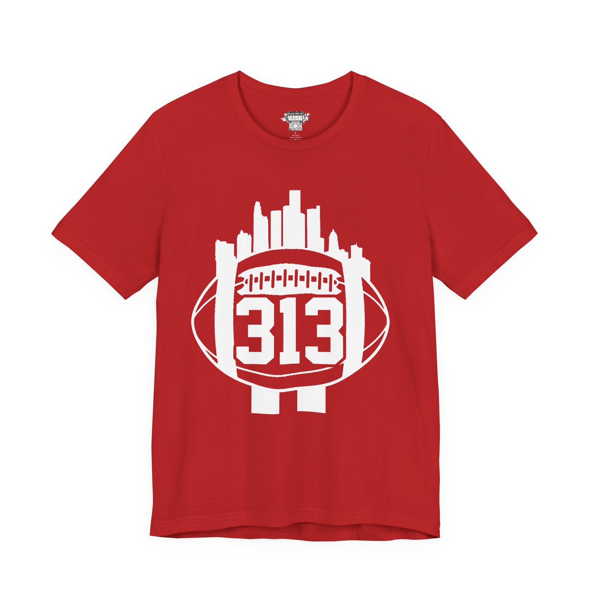 Detroit 313 Football Skyline T-Shirt