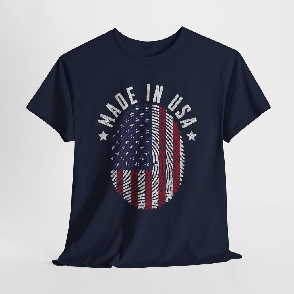 "Patriotic Unisex Heavy Cotton Tee | Made in USA T-Shirt, Graphic Tee for Independence Day, Casual Wear, Gift Idea, American Pride