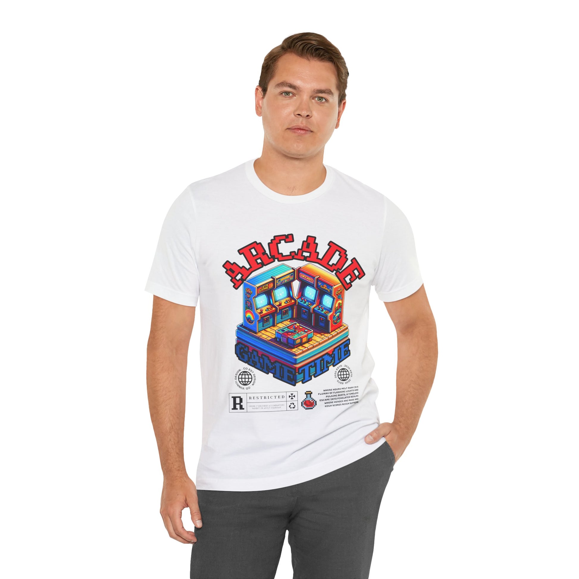 Arcade Game Time Tee — Retro Pixel Arcade Gaming T-Shirt