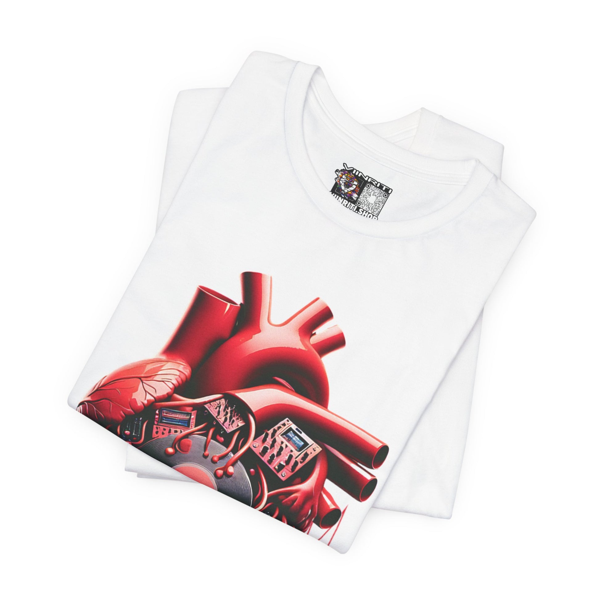 Heart Beat Vinyl Tee — Anatomical Heart Record T-Shirt