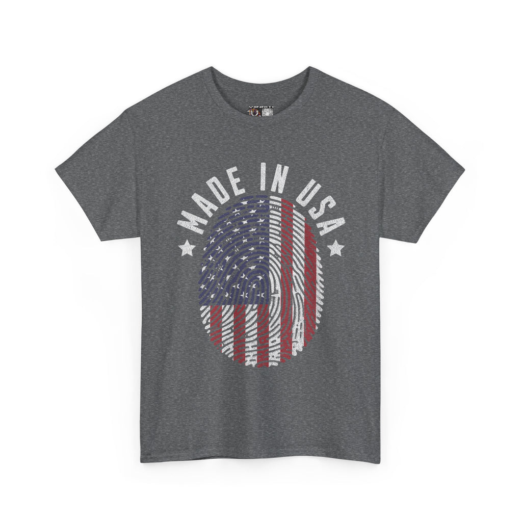 "Patriotic Unisex Heavy Cotton Tee | Made in USA T-Shirt, Graphic Tee for Independence Day, Casual Wear, Gift Idea, American Pride