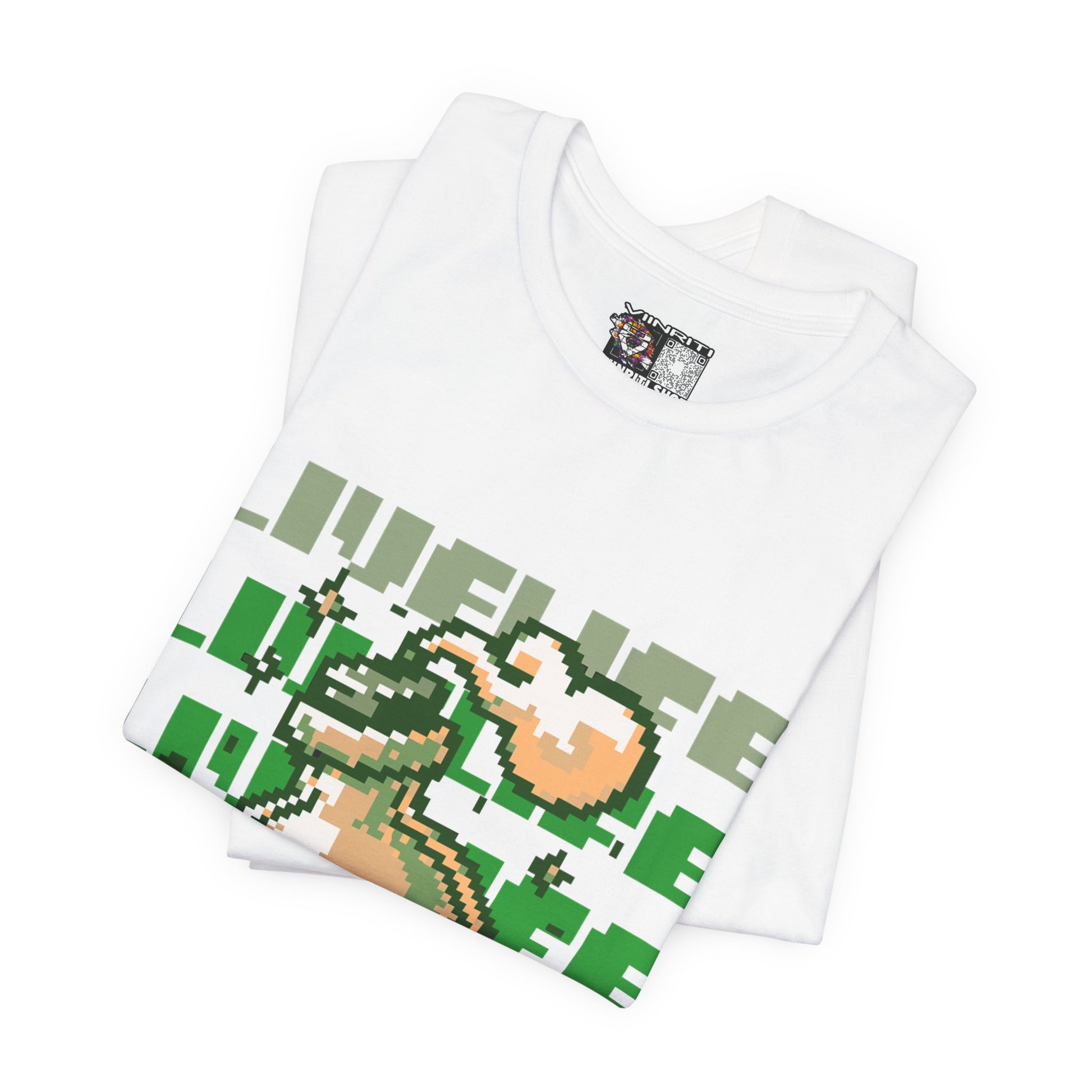 Live Life Pixel Frog Graphic Tee — Retro Gaming Nature T-Shirt