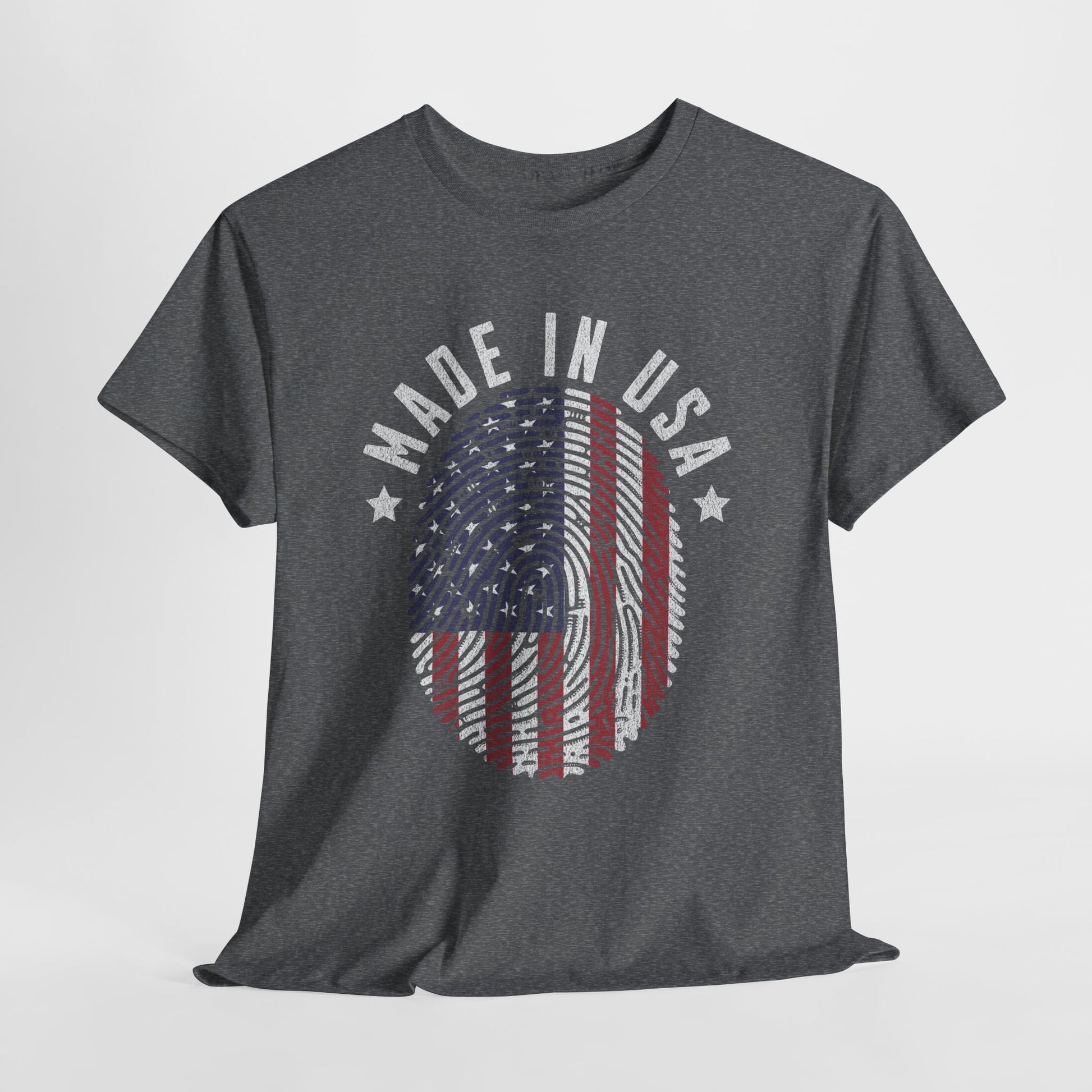 "Patriotic Unisex Heavy Cotton Tee | Made in USA T-Shirt, Graphic Tee for Independence Day, Casual Wear, Gift Idea, American Pride