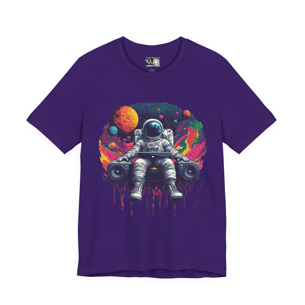 Cosmic Beats Astronaut Tee - Unisex Short Sleeve T-Shirt