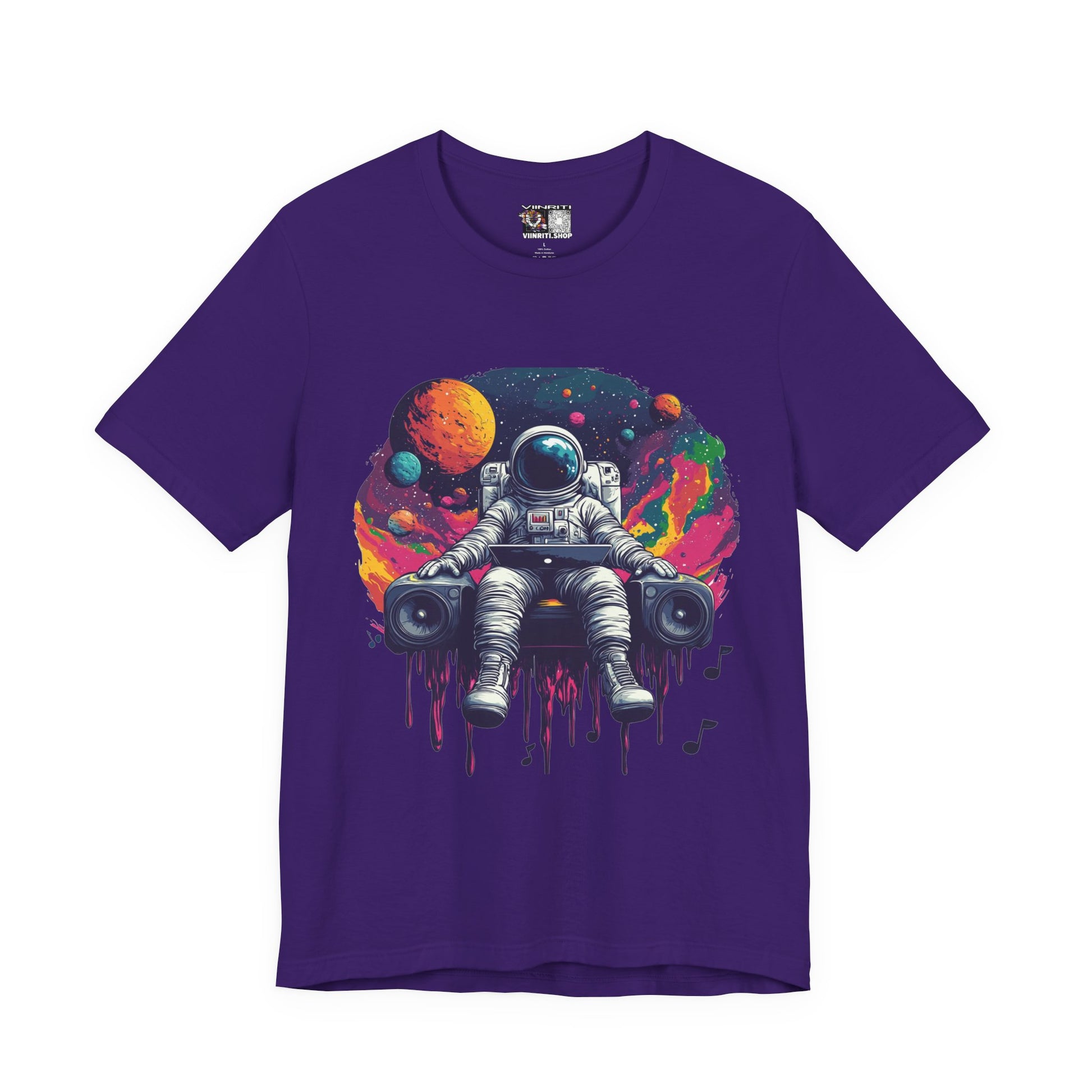 Cosmic Beats Astronaut Tee - Unisex Short Sleeve T-Shirt