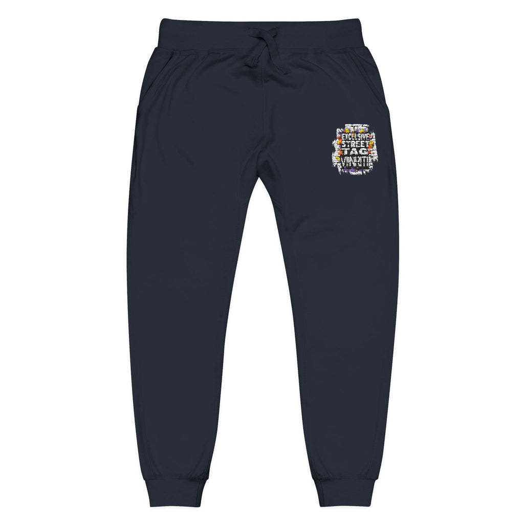 Viinriti Embroidered l Sweatpants — Cozy White Fleece Joggers