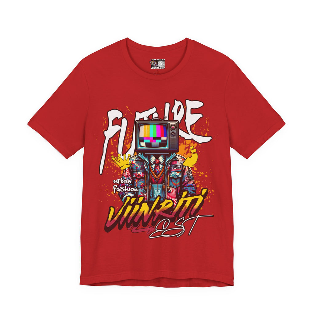 """"" VIINRITI  EXCLUSIVE Retro TV Robot Graphic Tee — "Vibe In Reset" Streetwear T-Shirt