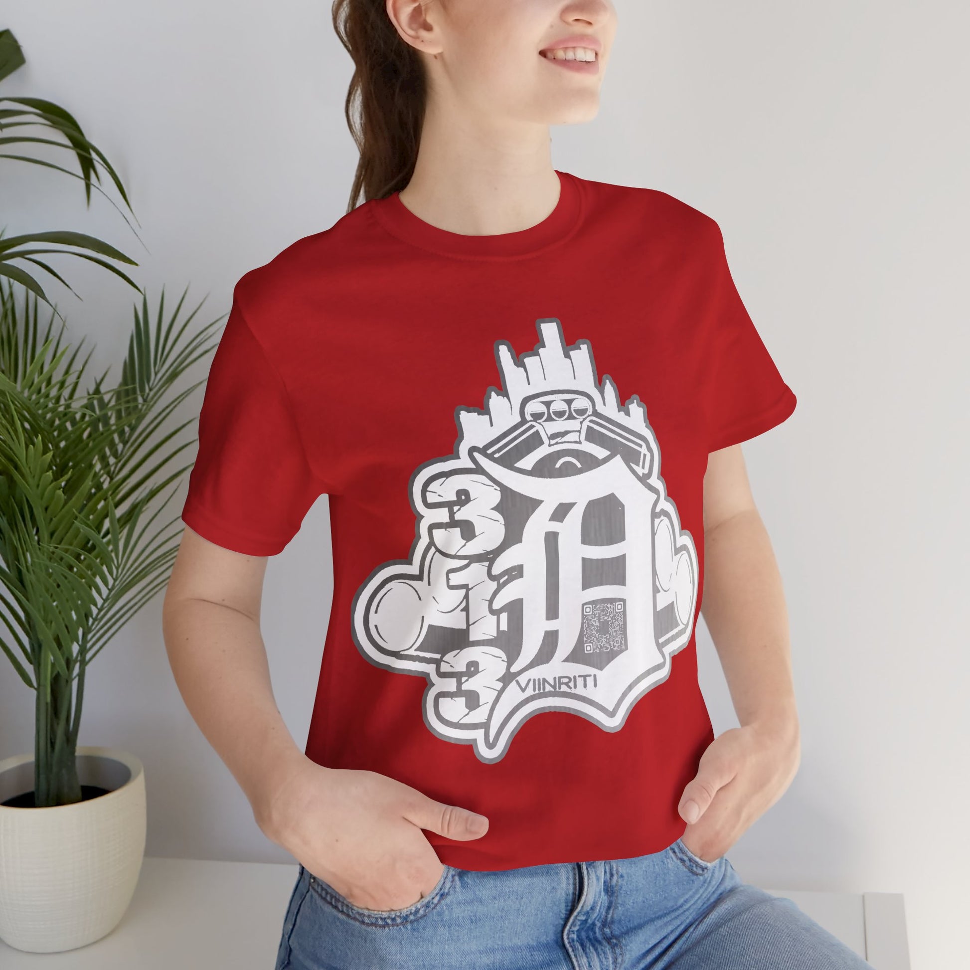 Detroit Vintage Logo T-Shirt — D City Skyline Emblem