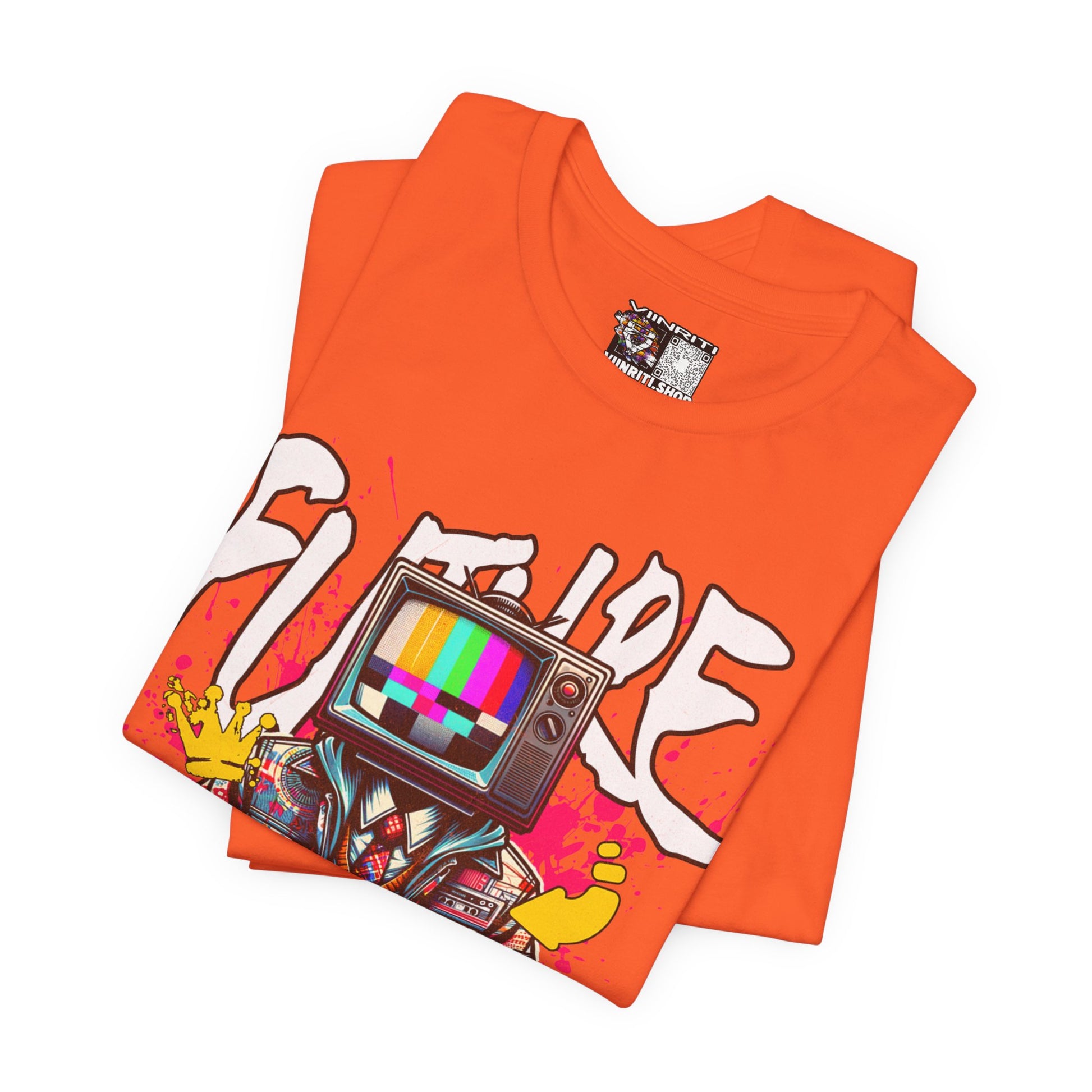 """"" VIINRITI  EXCLUSIVE Retro TV Robot Graphic Tee — "Vibe In Reset" Streetwear T-Shirt