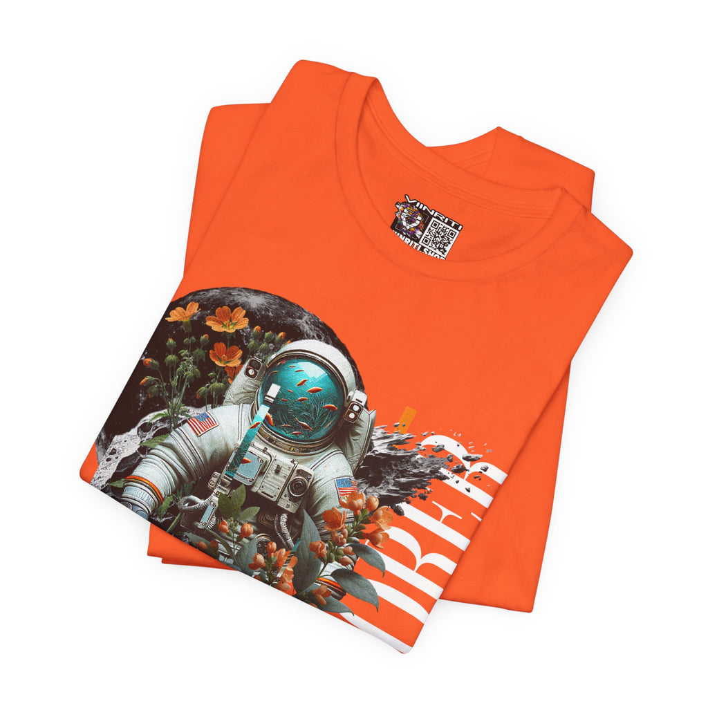 Astronaut Floral Tee — Space Explorer Graphic T-Shirt