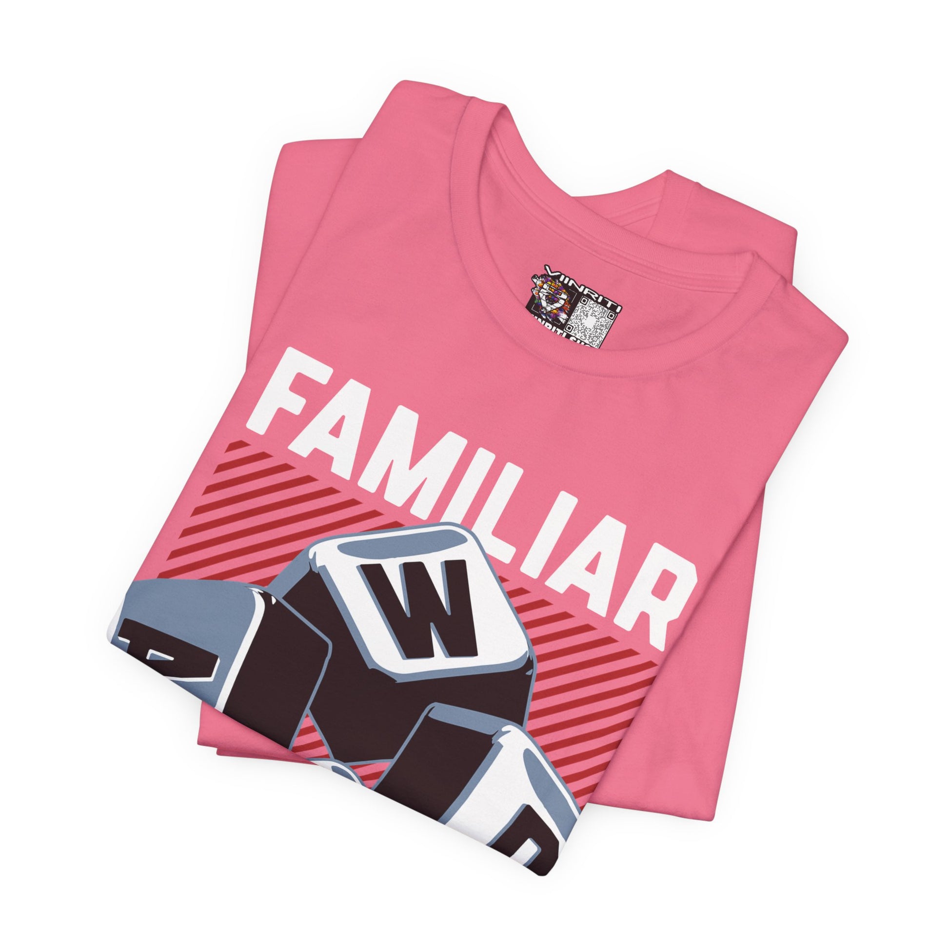 ""Gamer WASD Keys T‑Shirt — "Familiar to Gamers" Retro Keycap Tee