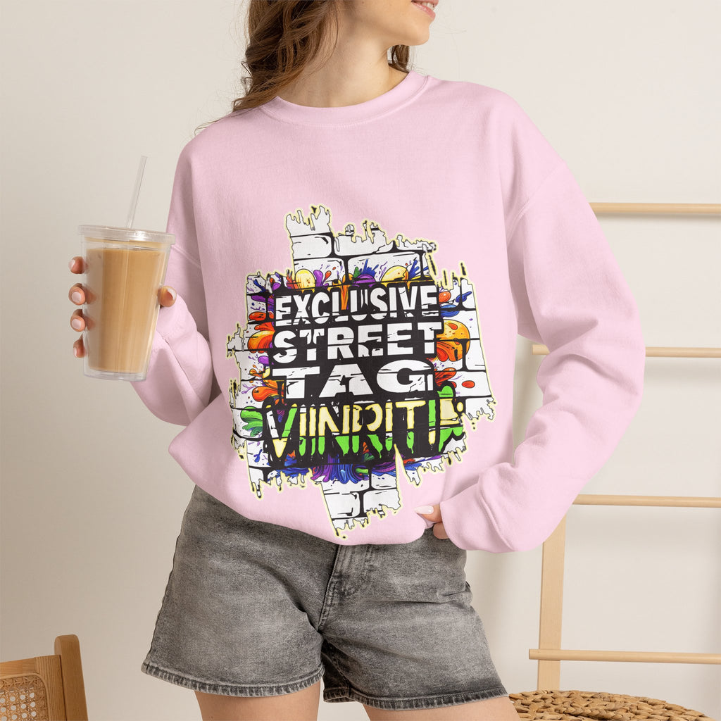 VIINRITI EXCLUSIVE Graffiti 'Exclusive Street Tag' Crewneck Sweatshirt
