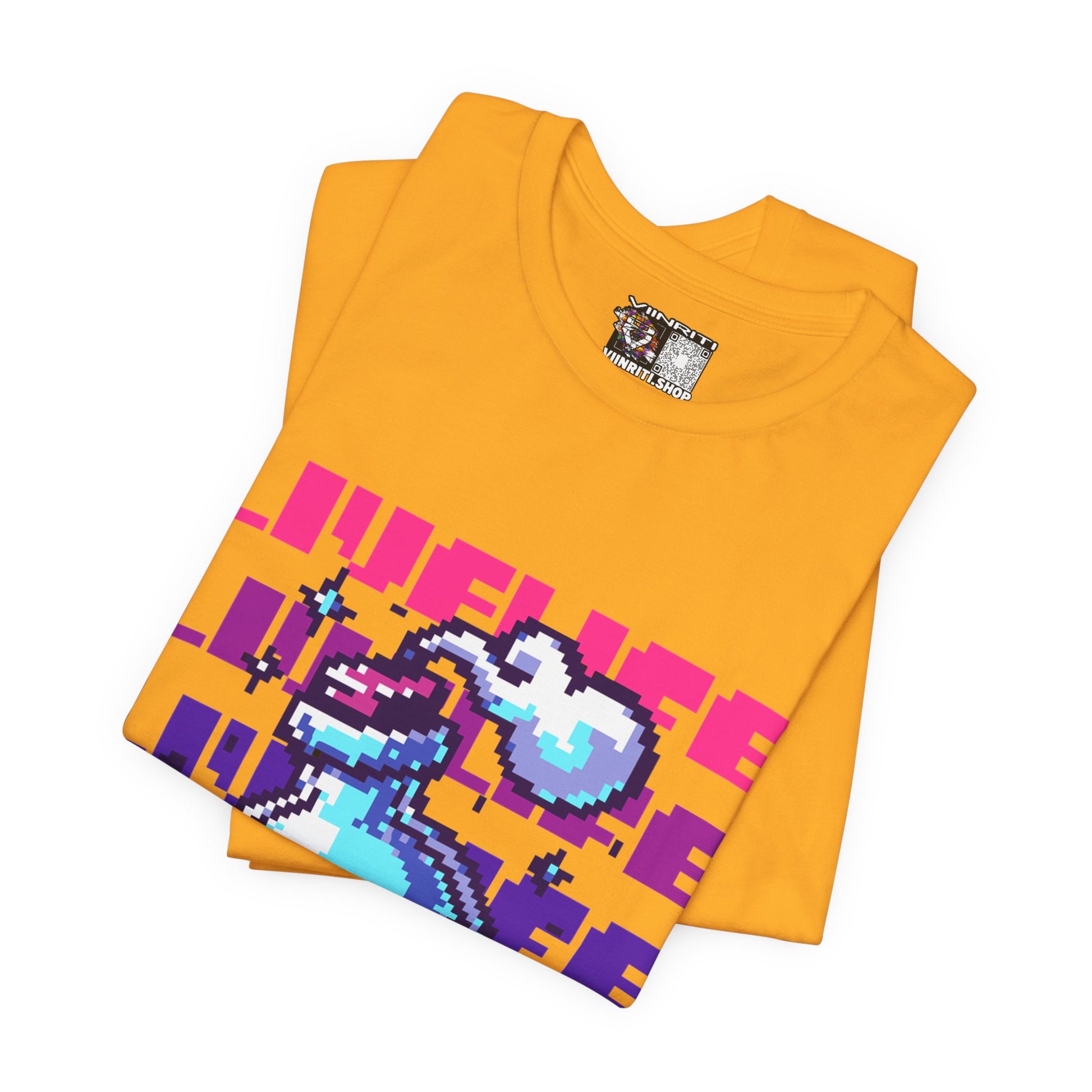 Live Life Pixel Frog Graphic Tee — Retro Gaming Nature T-Shirt