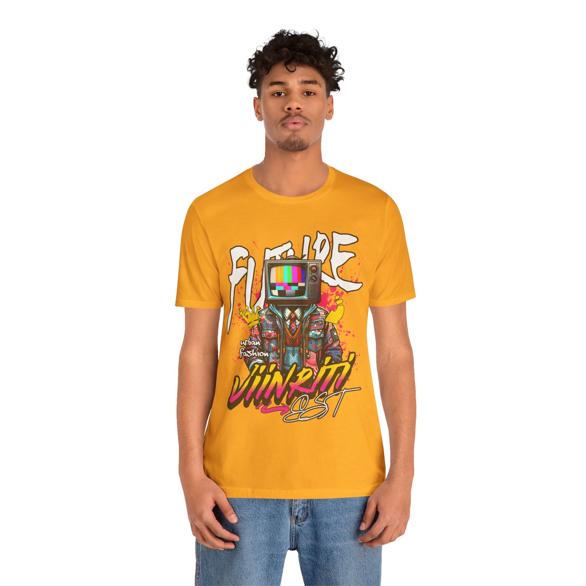 """"" VIINRITI  EXCLUSIVE Retro TV Robot Graphic Tee — "Vibe In Reset" Streetwear T-Shirt