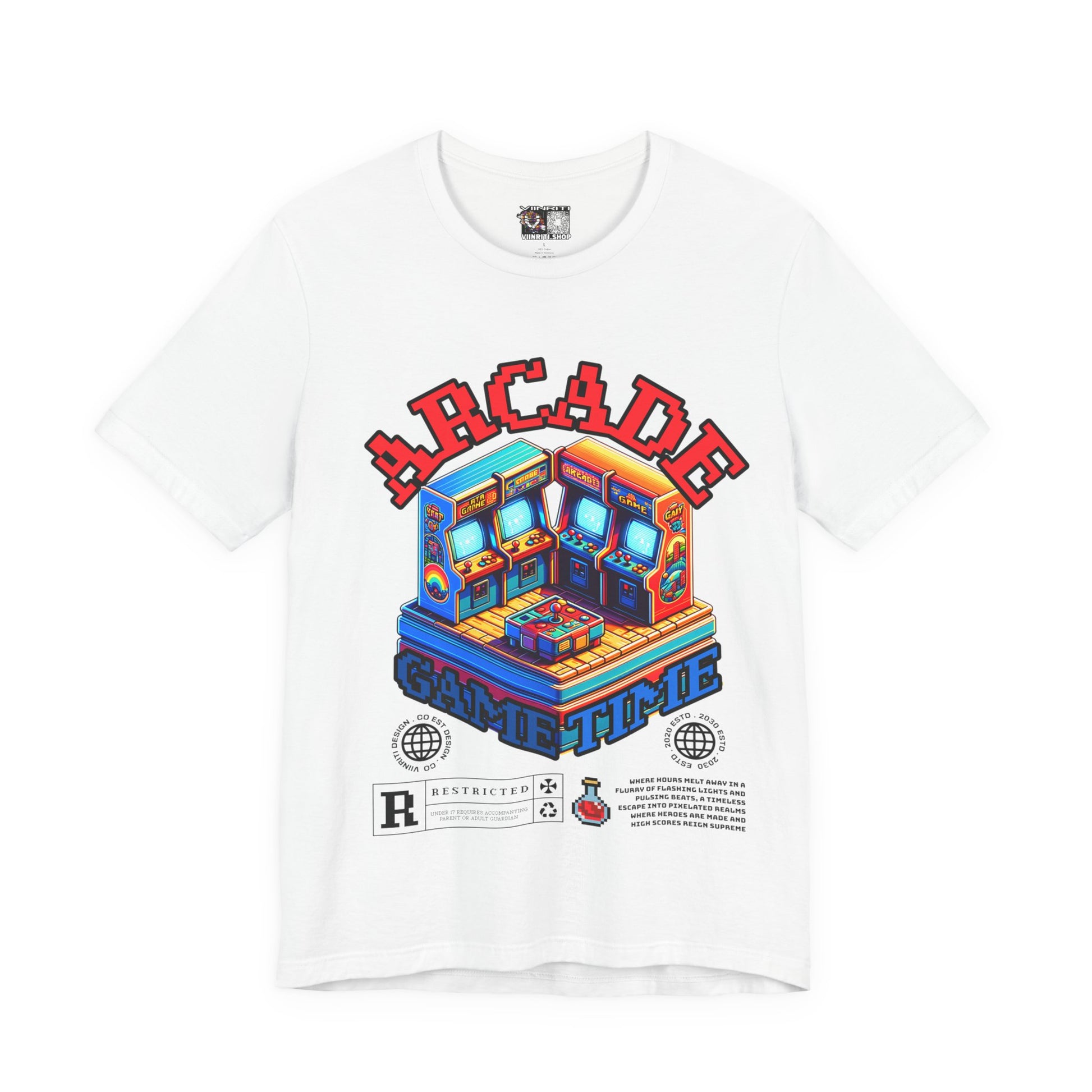 Arcade Game Time Tee — Retro Pixel Arcade Gaming T-Shirt