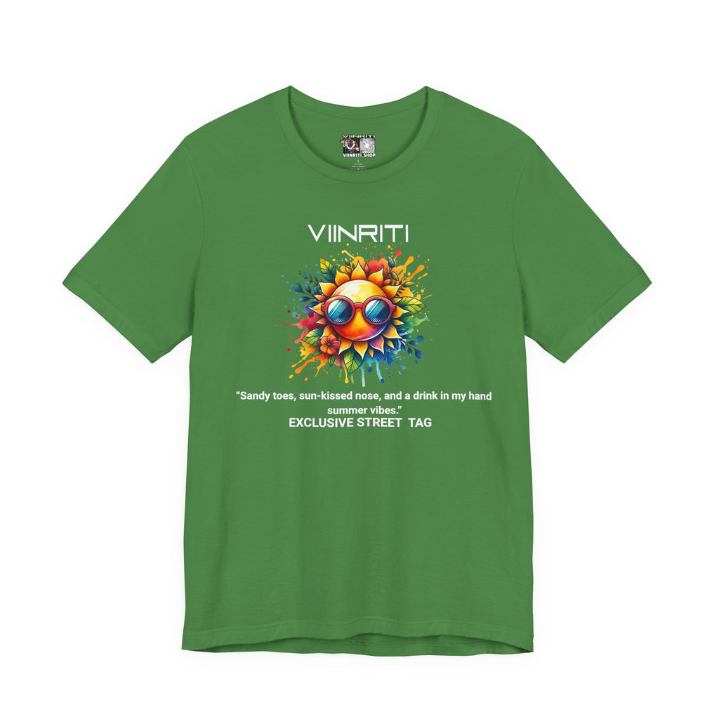 Summer Vibes Sunflower Tee - Colorful Sunglasses Graphic T-Shirt